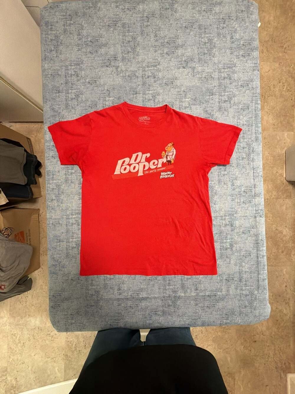 Wacky Packages Dr Pooper The Party Pooper Red Graphic T-Shirt